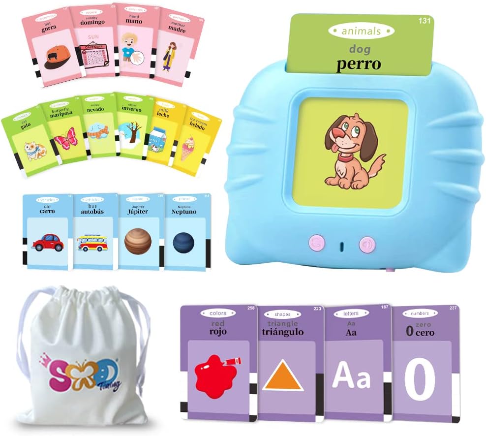 Tarjetas Parlantes Bilingues Español & Ingles con 512 palabras