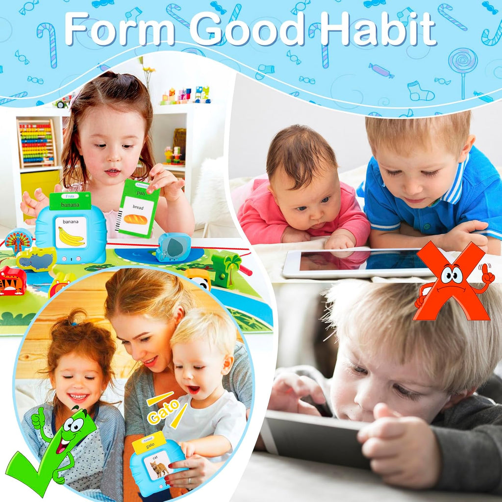 Tarjetas Parlantes Bilingues Español & Ingles con 512 palabras