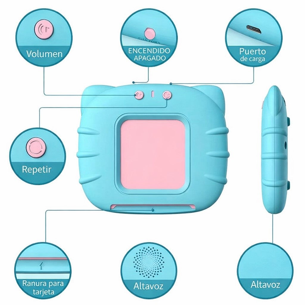 Tarjetas Parlantes Bilingues Español & Ingles con 512 palabras